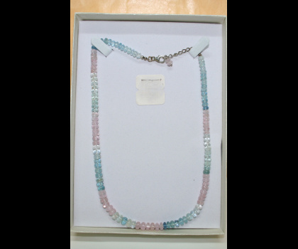Collana in Morganite + Acquamarina